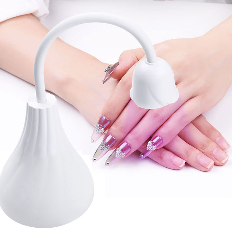 Portable USB Nail Art Rose Nail Polish Glue Phototherapy Lamp(White) - Nail Dryers by PMC Jewellery | Online Shopping South Africa | PMC Jewellery | Buy Now Pay Later Mobicred