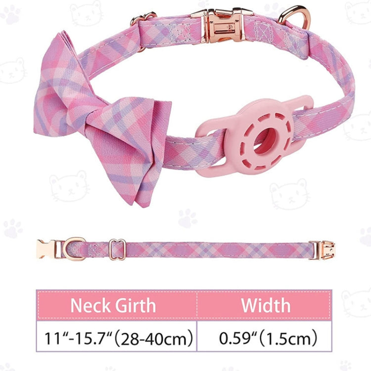 Pet Tracker Collar Insert Buckle Bow Collar For AirTag(Pink) - Pet Series by PMc TechLife | Online Shopping South Africa | PMc TechLife | Buy Now Pay Later Mobicred