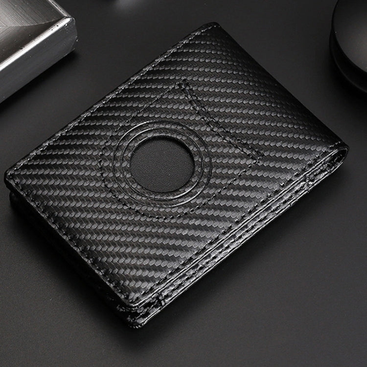 Tracker RFID Card Holder Leather Men Wallet for AirTag(Plain Weave) - Wallet Series by PMc TechLife | Online Shopping South Africa | PMc TechLife | Buy Now Pay Later Mobicred