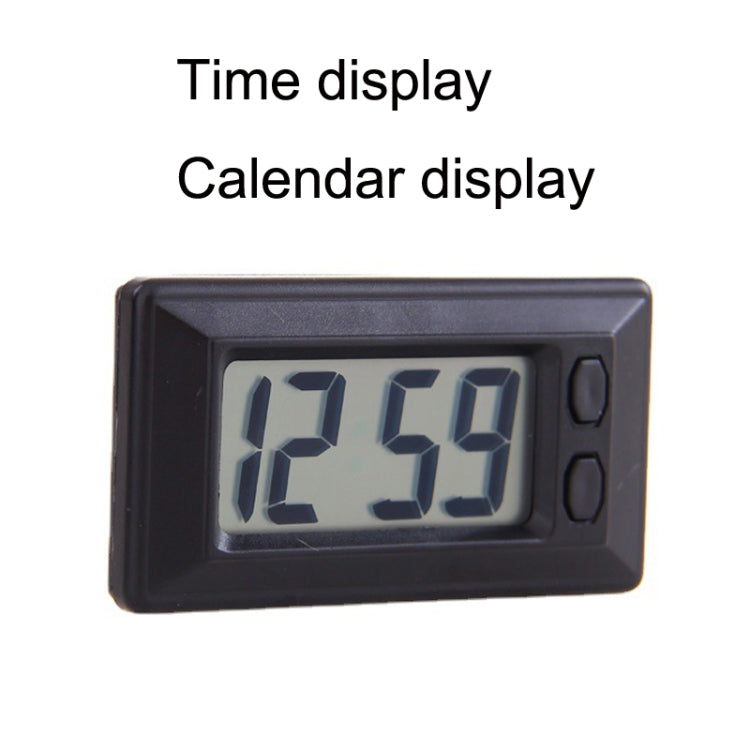 C33 Mini Home Car Electronic Clock With Hook And Loop Fastener(Black) - Clocks & Car Meters by PMC Jewellery | Online Shopping South Africa | PMC Jewellery | Buy Now Pay Later Mobicred