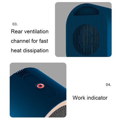 XH-1201 Winter Desktop Small Heater Quiet Fast Heat PTC Electric Heater, CN Plug(Blue) - Electric Heaters by PMC Jewellery | Online Shopping South Africa | PMC Jewellery | Buy Now Pay Later Mobicred