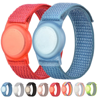 220mm  For AirTag Tracker Child Adult Nylon Strap Wristband Protective Case (Rainbow) - Watch Strap Series by PMC Jewellery | Online Shopping South Africa | PMC Jewellery