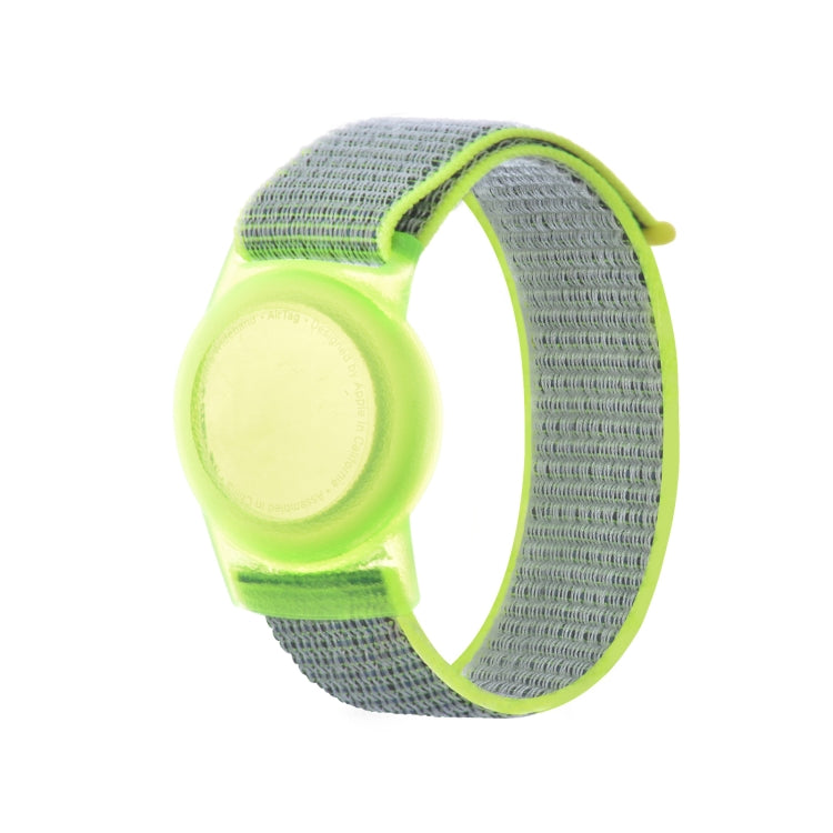 170mm For AirTag Tracker Child Adult Nylon Strap Wristband Protective Case  (Bright Yellow) - Watch Strap Series by PMC Jewellery | Online Shopping South Africa | PMC Jewellery