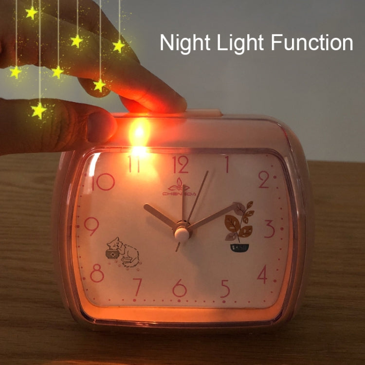Cute Children Small Alarm Clock Bedside Night Light Clock(A306 Beige) - Alarm Clocks by PMc TechLife | Online Shopping South Africa | PMc TechLife | Buy Now Pay Later Mobicred
