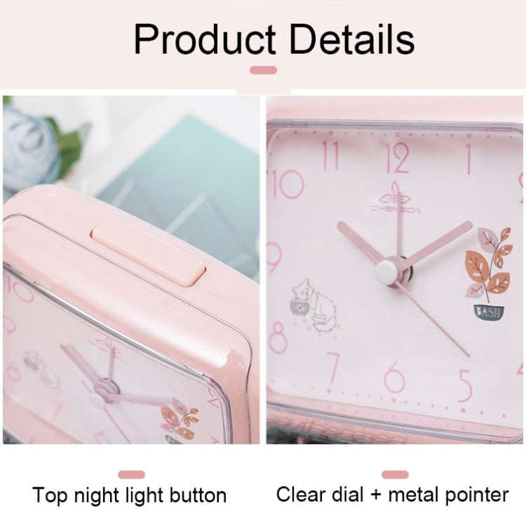 Cute Children Small Alarm Clock Bedside Night Light Clock(A306 Beige) - Alarm Clocks by PMc TechLife | Online Shopping South Africa | PMc TechLife | Buy Now Pay Later Mobicred