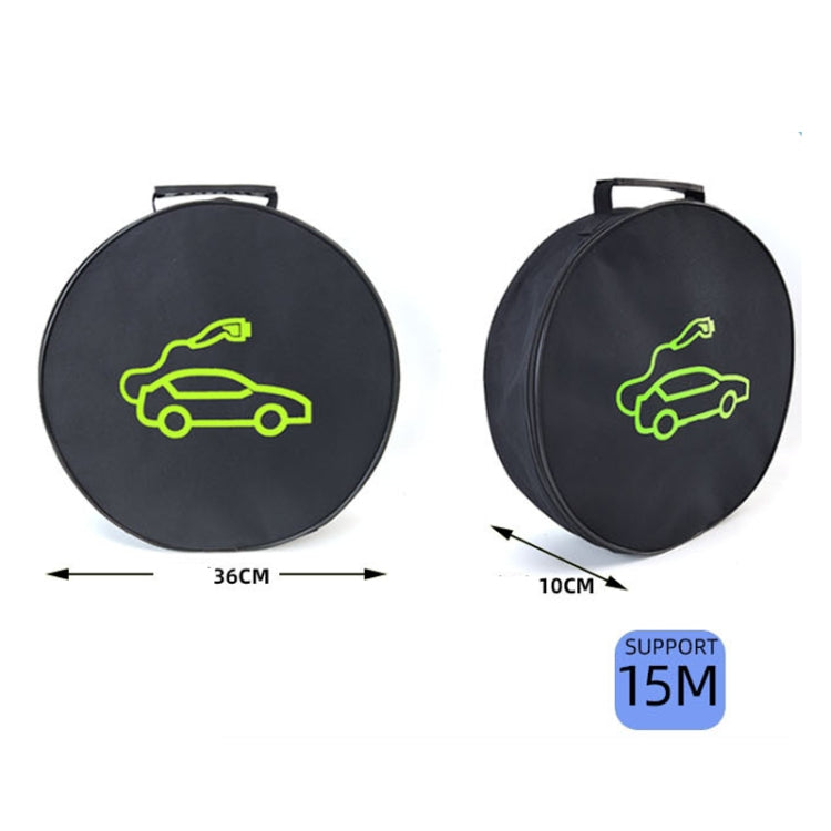 Car Charging Cable Storage Bag Carry Bag For Electric Vehicle Charger Plugs,Spec: Round Without Logo - EV Charger Accessories by PMC TechLife | Online Shopping South Africa | PMC TechLife
