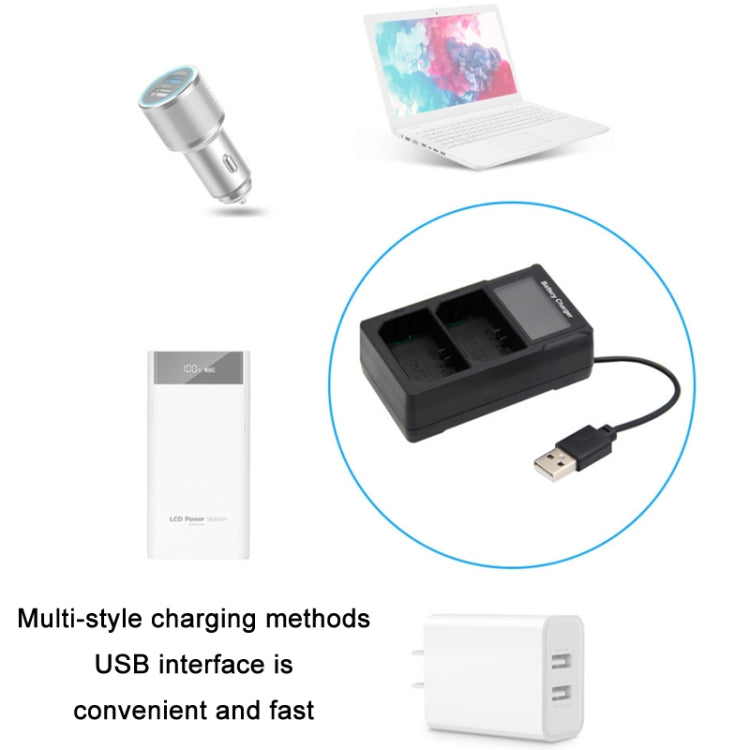 FZ100 USB LCD Screen Dual Charge Camera Battery Charger - Battery USB Charger by PMC TechLife | Online Shopping South Africa | PMC TechLife | Buy Now Pay Later Mobicred