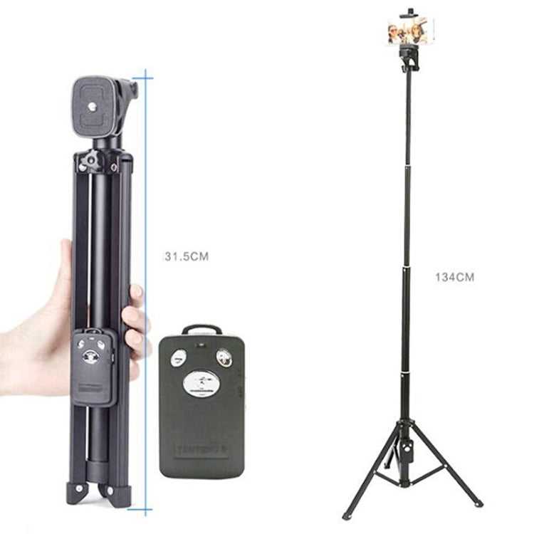 YUNTENG 1688 Selfie Stick Tripod Bluetooth Remote Control Camera Stand(Pink) - Selfie Sticks by YUNTENG | Online Shopping South Africa | PMC Jewellery | Buy Now Pay Later Mobicred