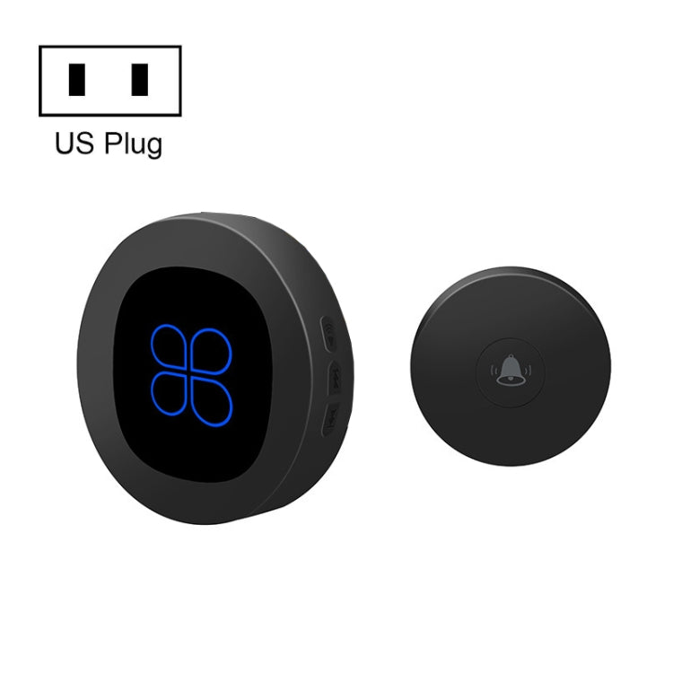R16 1 For 1 Smart Wireless Self-Powered Hotel Home Electronic Call Doorbell(US Plug Black) - Wireless Doorbell by PMc TechLife | Online Shopping South Africa | PMc TechLife | Buy Now Pay Later Mobicred