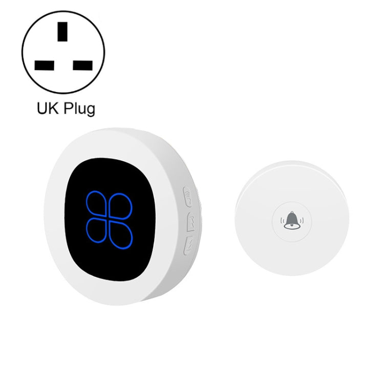 R16 1 For 1 Smart Wireless Self-Powered Hotel Home Electronic Call Doorbell(UK Plug White) - Wireless Doorbell by PMc TechLife | Online Shopping South Africa | PMc TechLife | Buy Now Pay Later Mobicred