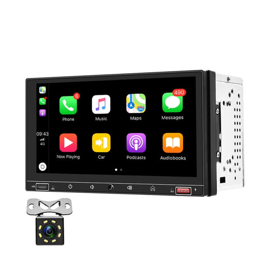 A2916 7 inch Dual-spindle Universal MP5 Car Carplay MP4 Player, Style: Standard+8 Light Camera - Car MP3 & MP4 & MP5 by PMC Jewellery | Online Shopping South Africa | PMC Jewellery | Buy Now Pay Later Mobicred