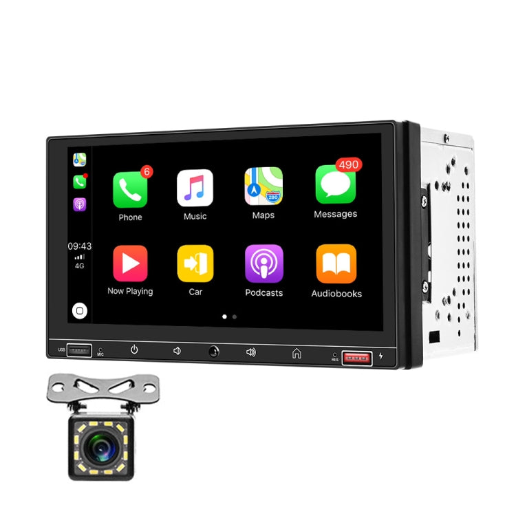 A2916 7 inch Dual-spindle Universal MP5 Car Carplay MP4 Player, Style: Standard+12 Light Camera - Car MP3 & MP4 & MP5 by PMC Jewellery | Online Shopping South Africa | PMC Jewellery | Buy Now Pay Later Mobicred