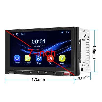 A2916 7 inch Dual-spindle Universal MP5 Car Carplay MP4 Player, Style: Standard+12 Light Camera - Car MP3 & MP4 & MP5 by PMC Jewellery | Online Shopping South Africa | PMC Jewellery | Buy Now Pay Later Mobicred