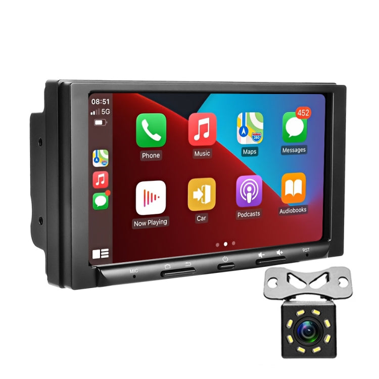 7 inch Carplay GPS Navigation Reverse Integrated Machine, Style: Standard+8 Light Camera(1+16G) - Car MP3 & MP4 & MP5 by PMC Jewellery | Online Shopping South Africa | PMC Jewellery | Buy Now Pay Later Mobicred