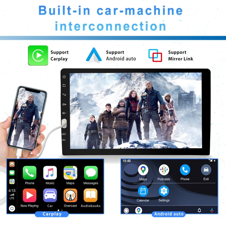 Q3570 9 inch Carplay Single Spindle MP5 Player, Style: Standard+8 Light Camera - Car MP3 & MP4 & MP5 by PMC Jewellery | Online Shopping South Africa | PMC Jewellery | Buy Now Pay Later Mobicred