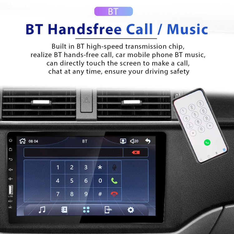 Q3570 9 inch Carplay Single Spindle MP5 Player, Style: Standard+12 Light Camera - Car MP3 & MP4 & MP5 by PMC TechLife | Online Shopping South Africa | PMC TechLife