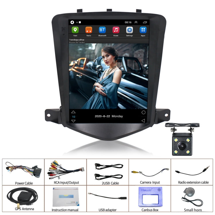 For Chevrolet Cruze 9.7 inch Navigation Integrated Machine, Style: Standard+4 Light Camera(2+32G) - Car MP3 & MP4 & MP5 by PMC Jewellery | Online Shopping South Africa | PMC Jewellery | Buy Now Pay Later Mobicred