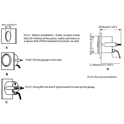 PMM2 DN52mm 12/24V 0-190Ohm Marine Balance Table Lift Table(WG) - Marine Accessories & Parts by PMC Jewellery | Online Shopping South Africa | PMC Jewellery | Buy Now Pay Later Mobicred