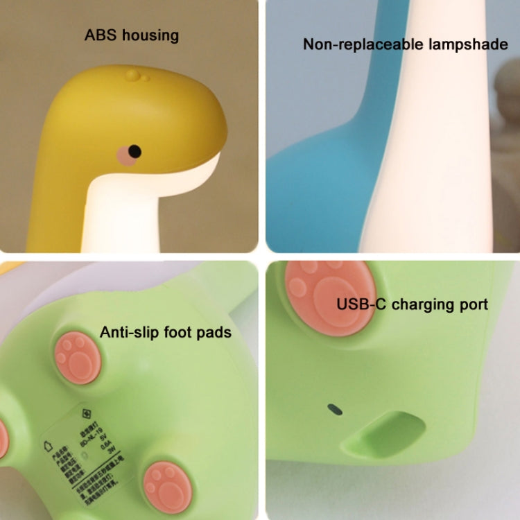 Dinosaur Night Light USB Rechargeable Sleeping Companion Ambient Warm Light(Green) - free shipping - PMc TechLife - Order now!