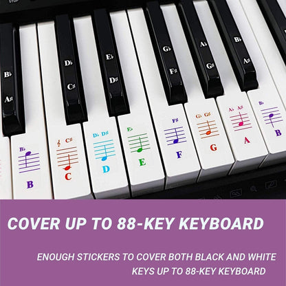 QT-0302 5PCS Children Piano Keyboard Color Stickers Musical Instrument Accessories - Keyboard Instruments by PMC Jewellery | Online Shopping South Africa | PMC Jewellery