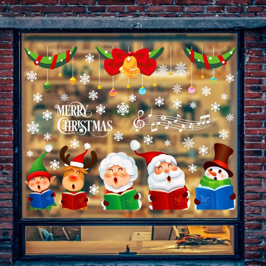 Christmas Old Man Snowflake Window Decoration Stickers(92074) - Christmas Stickers by PMC Jewellery | Online Shopping South Africa | PMC Jewellery | Buy Now Pay Later Mobicred