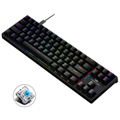 Dark Alien K710 71 Keys Glowing Game Wired Keyboard, Cable Length: 1.8m, Color: Black Green Shaft - Wired Keyboard by Dark Alien | Online Shopping South Africa | PMC Jewellery | Buy Now Pay Later Mobicred