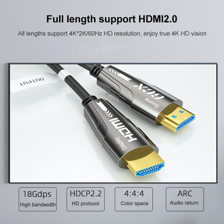 HDMI 2.0 Male To HDMI 2.0 Male 4K HD Active Optical Cable, Cable Length: 60m - Audio Optical Cables by PMC Jewellery | Online Shopping South Africa | PMC Jewellery | Buy Now Pay Later Mobicred