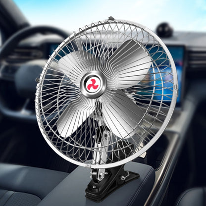 Car Powerful Fixing Clip Cooling High Wind Power Electric Fan, Specification: 8 inch Black 24V - Heating & Fans by PMC Jewellery | Online Shopping South Africa | PMC Jewellery | Buy Now Pay Later Mobicred