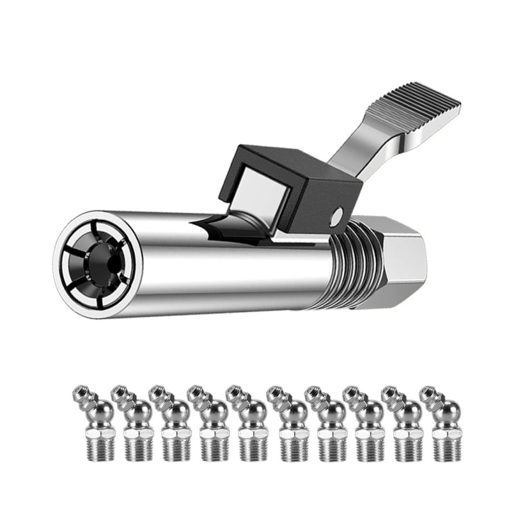 PC002 Lock Clamp Type High Pressure Grease Nozzle, Style: Butter Mouth+10 45 Degrees Heads - Other Tools by PMC Jewellery | Online Shopping South Africa | PMC Jewellery | Buy Now Pay Later Mobicred