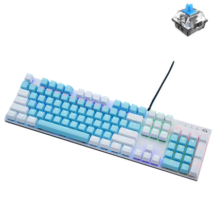 ZIYOU LANG K1 104 Keys Office Punk Glowing Color Matching Wired Keyboard, Cable Length: 1.5m(Blue White Green Axis) - Wired Keyboard by ZIYOU LANG | Online Shopping South Africa | PMC Jewellery | Buy Now Pay Later Mobicred