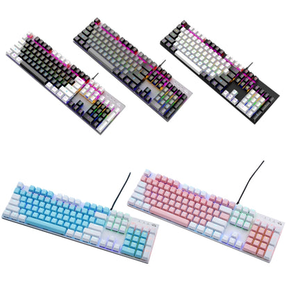 ZIYOU LANG K1 104 Keys Office Punk Glowing Color Matching Wired Keyboard, Cable Length: 1.5m(Blue White Green Axis) - Wired Keyboard by ZIYOU LANG | Online Shopping South Africa | PMC Jewellery | Buy Now Pay Later Mobicred