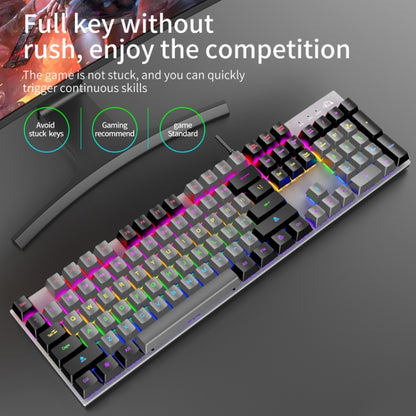 ZIYOU LANG K1 104 Keys Office Punk Glowing Color Matching Wired Keyboard, Cable Length: 1.5m(Blue White Red Axis) - Wired Keyboard by ZIYOU LANG | Online Shopping South Africa | PMC Jewellery | Buy Now Pay Later Mobicred