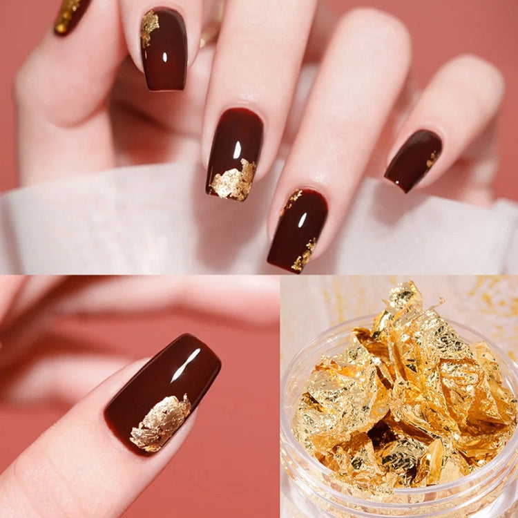 10 PCS K Gold Tin Foil Nail Decoration Nail Polish Adhesive Sticker(02 Silver) - Nail Stickers by PMC Jewellery | Online Shopping South Africa | PMC Jewellery | Buy Now Pay Later Mobicred