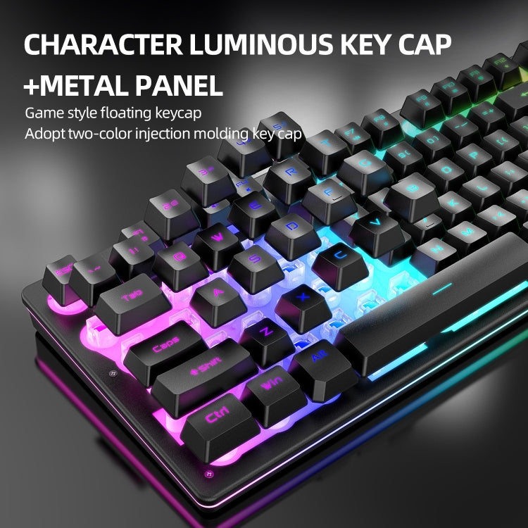 Attack Shark T3RGB RGB Luminous Wireless Keyboard And Mouse Set(Black) - Wireless Keyboard by Attack Shark | Online Shopping South Africa | PMC Jewellery | Buy Now Pay Later Mobicred