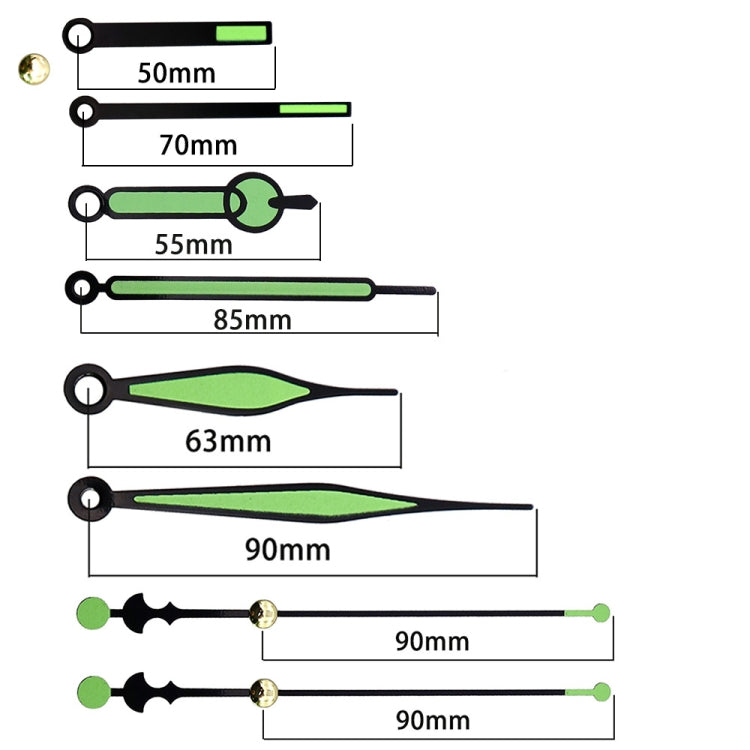 Shaft Length 18.5mm Quartz Clock Silent Movement + Luminous Hands DIY Kit,Spec: Movement+3 Sets Needles - DIY Clocks by PMC TechLife | Online Shopping South Africa | PMC TechLife | Buy Now Pay Later Mobicred
