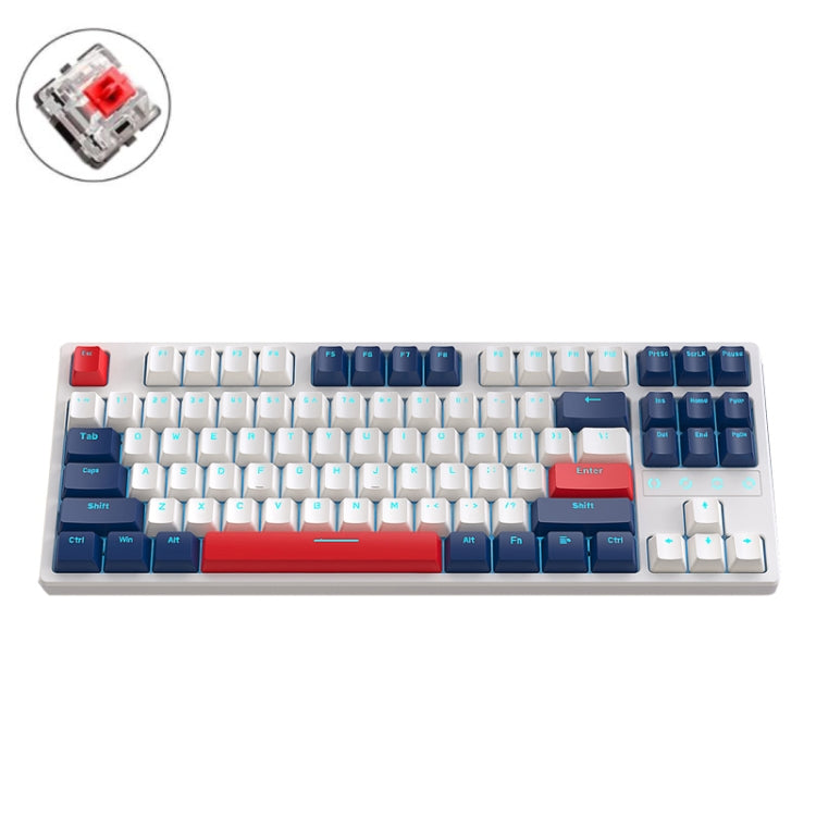 ZIYOU LANG K87 87-Keys Hot-Swappable Wired Mechanical Keyboard, Cable Length: 1.5m, Style: Red Shaft (Blue Ice Blue Light) - Wired Keyboard by ZIYOU LANG | Online Shopping South Africa | PMC Jewellery | Buy Now Pay Later Mobicred