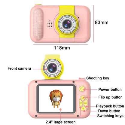 X101 Mini HD Lens Reversible Child Camera, Color: Blue+8G+Card Reader - Children Cameras by PMC Jewellery | Online Shopping South Africa | PMC Jewellery | Buy Now Pay Later Mobicred