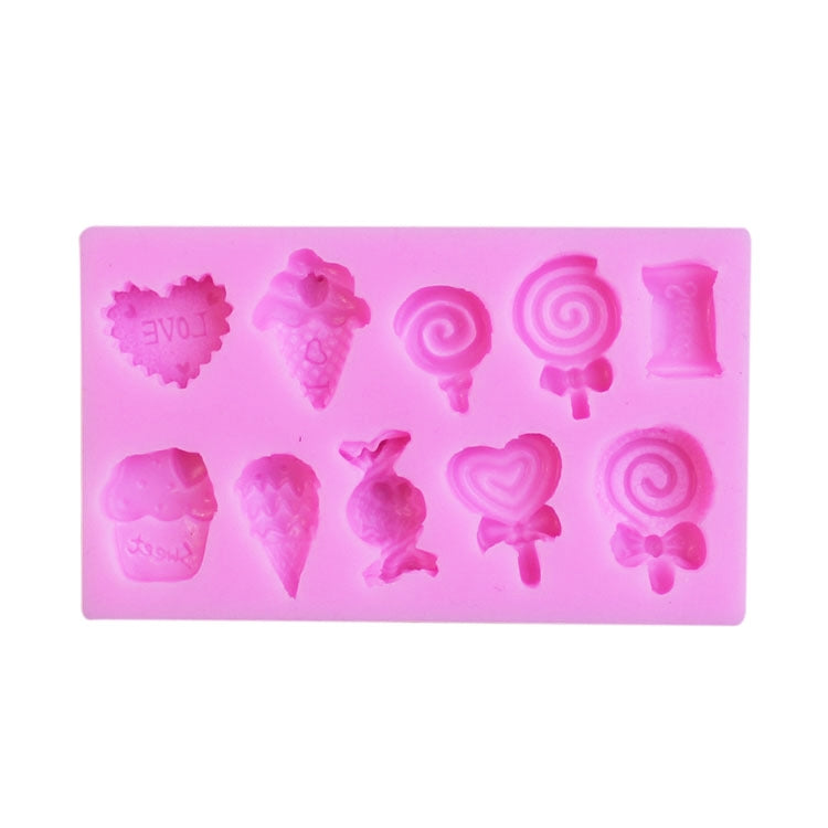 G114 Candy Lollipop Ice Cream Shape Silicone Mold Chocolate Biscuits Cake Decoration - free shipping - PMC TechLife - Order now!