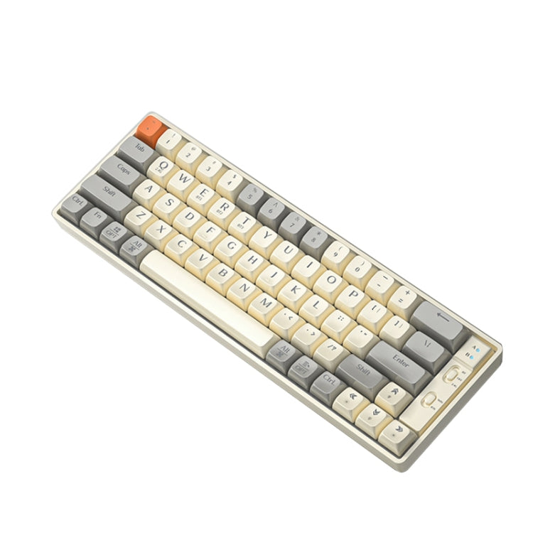 LANGTU GK65 65 Keys Wireless / Bluetooth / Wired Three Model Game Mechanical Keyboard, Cable Length: 1.5m(Milk White) - Wireless Keyboard by LANGTU | Online Shopping South Africa | PMC Jewellery | Buy Now Pay Later Mobicred