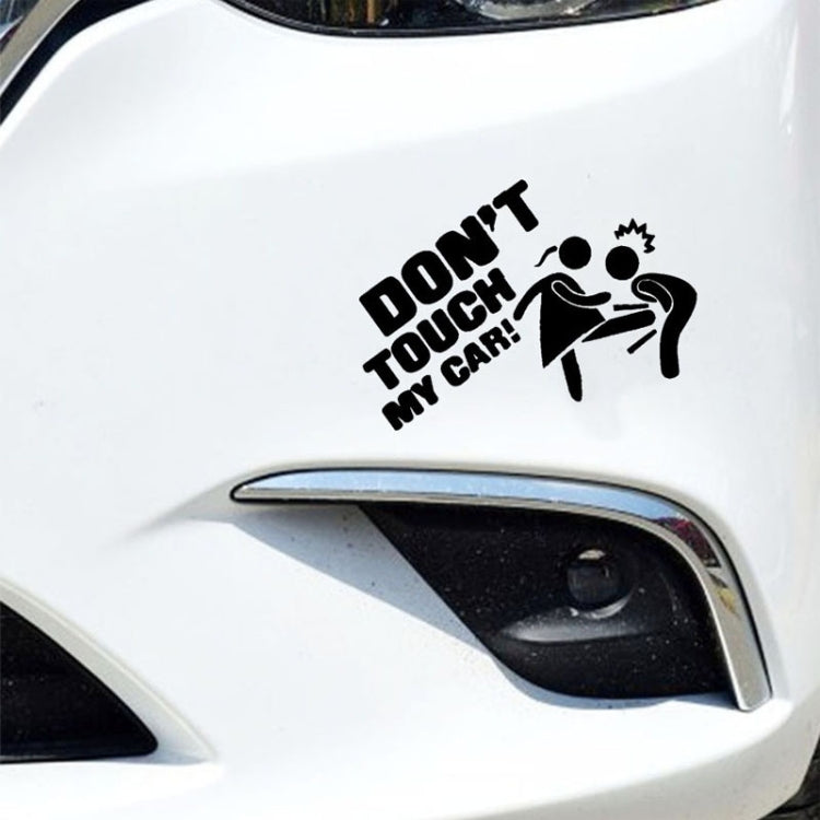 10pcs Car Sticker Do Not Touch My Car Personalised Reflective Warning Sticker(Black) - Decorative Sticker by PMC TechLife | Online Shopping South Africa | PMC TechLife | Buy Now Pay Later Mobicred