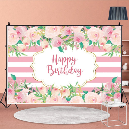 1.5m x 1m Flower Series Happy Birthday Party Photography Background Cloth(MDU04214) - Birthday Party by PMC Jewellery | Online Shopping South Africa | PMC Jewellery