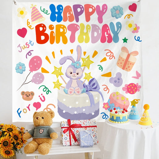 Birthday Layout Hanging Cloth Children Photo Wall Cloth, Size: 150x180cm Velvet(6) - Cartoon by PMC Jewellery | Online Shopping South Africa | PMC Jewellery | Buy Now Pay Later Mobicred