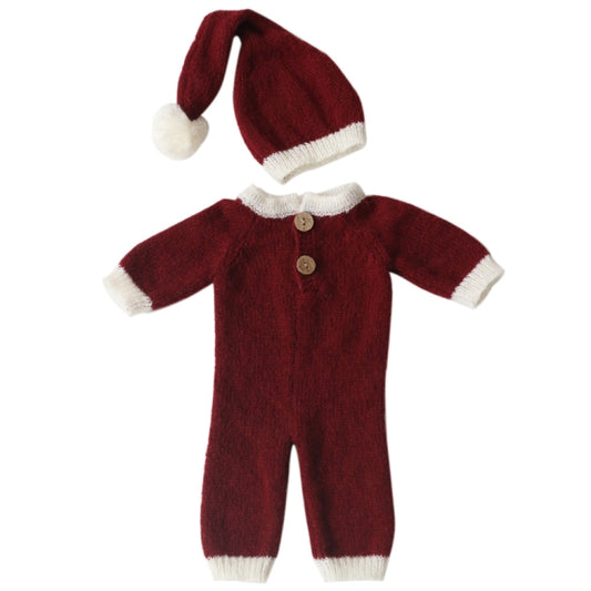 Newborn Photography Clothing Christmas Theme Modeling Mohair Hat + Jumpsuit Suit(Baby Girl) - Baby Photo Props by PMC Jewellery | Online Shopping South Africa | PMC Jewellery | Buy Now Pay Later Mobicred