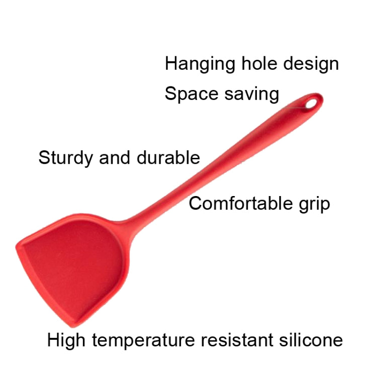 2pcs Non-stick High Temperature Resistant Silicone Cookware, Style: Rice Spoon(Red) - Cooking Tools by PMC TechLife | Online Shopping South Africa | PMC TechLife | Buy Now Pay Later Mobicred
