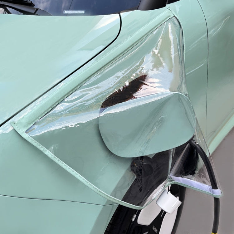 Electric Vehicle Charging Port Magnetic Transparent Rain Cover(Green) - Waterproof Covers by PMC Jewellery | Online Shopping South Africa | PMC Jewellery