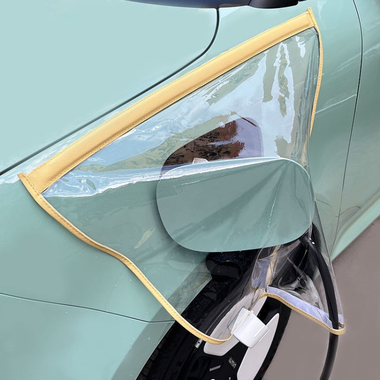 Electric Vehicle Charging Port Magnetic Transparent Rain Cover(Yellow) - Waterproof Covers by PMC TechLife | Online Shopping South Africa | PMC TechLife