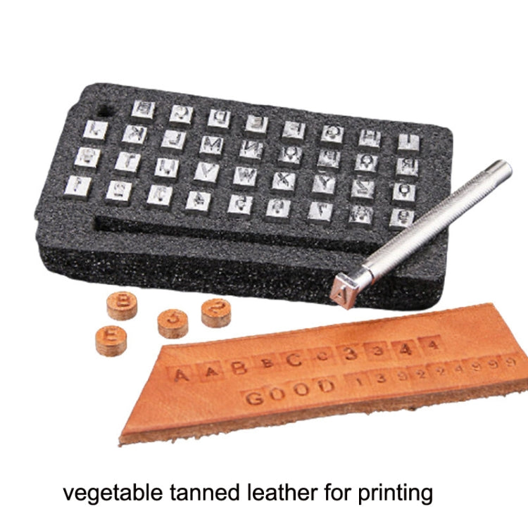 36 In 1 Leather English Print Punch Digital Seal Craft Leather Carving Tools, Size: 6.5mm - DIY Apparel Sewing by PMC Jewellery | Online Shopping South Africa | PMC Jewellery | Buy Now Pay Later Mobicred