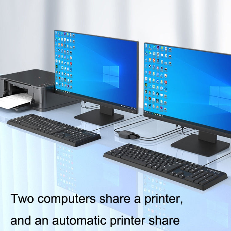 USB-SW20 USB2.0 Printer Shared Switch 2 Ports Switching Converter - USB 2.0 HUB by PMC Jewellery | Online Shopping South Africa | PMC Jewellery | Buy Now Pay Later Mobicred