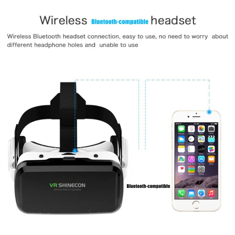 VRSHINECON G04BS+B03 Handle 3D Virtual Reality Helmet VR Glasses With Bluetooth Headset - VR Headset by VRSHINECON | Online Shopping South Africa | PMC Jewellery | Buy Now Pay Later Mobicred