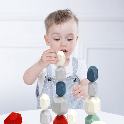 10 Grains Beech Original Color Children Early Teachings Stack Stone Building Blocks Wood Stack Stone Toys - Building Blocks by PMC Jewellery | Online Shopping South Africa | PMC Jewellery | Buy Now Pay Later Mobicred